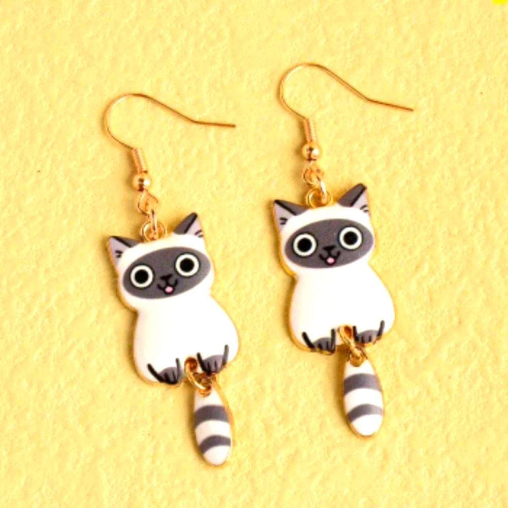 Siamese Cat Earrings
